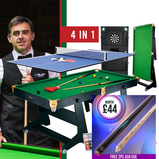 Riley 4 in 1 6ft Vertical Folding Snooker/Pool Table