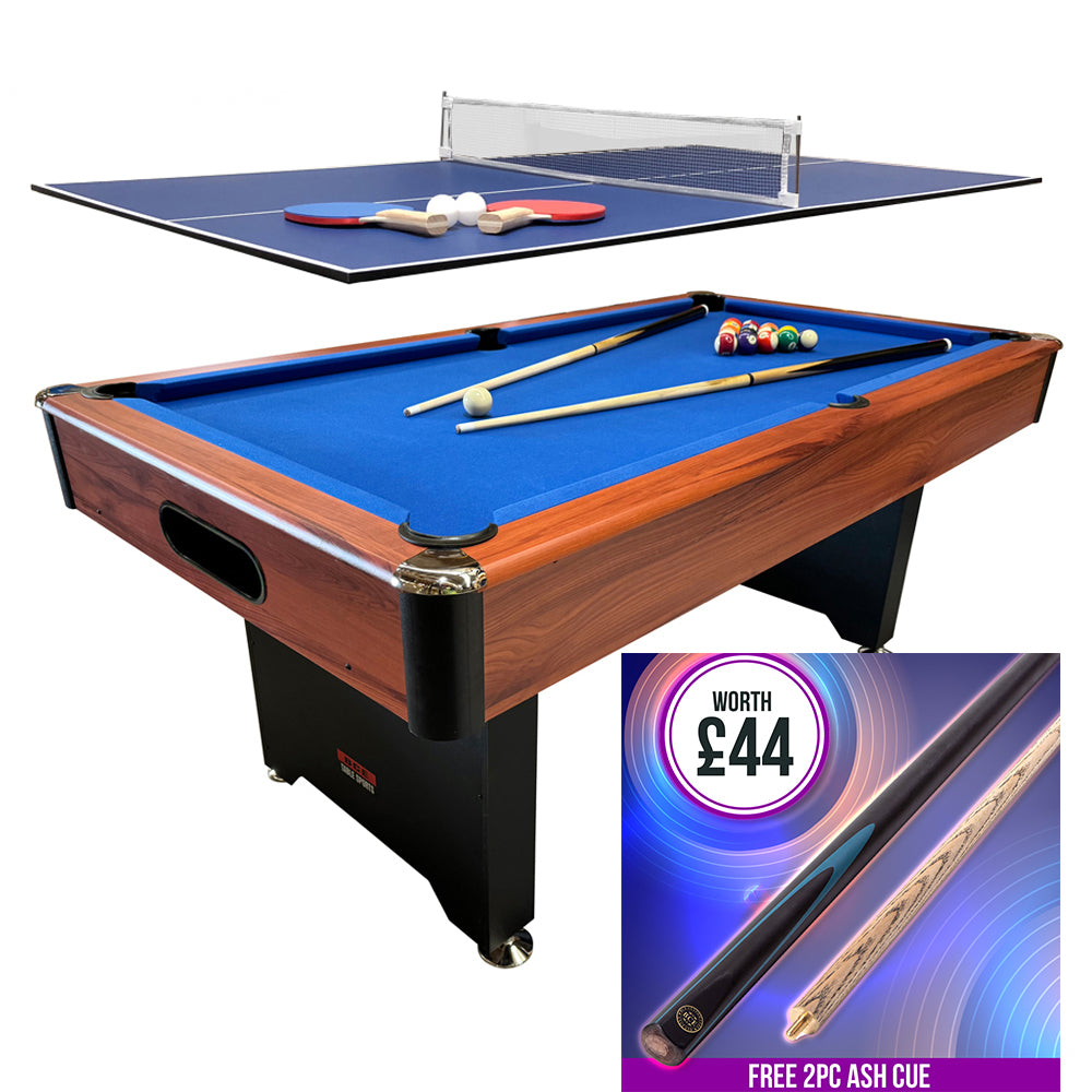 BCE 2 in 1 6ft American Pool Table with Ball Return System