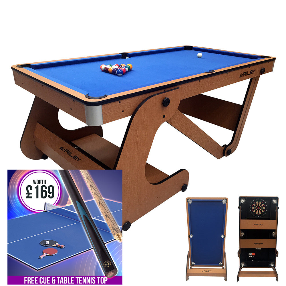 Riley 2 in 1 6ft Vertical Folding Pool Table