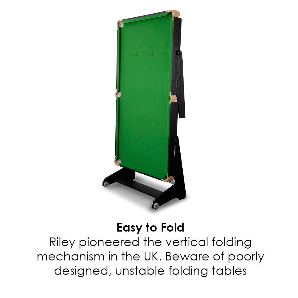 Riley 3 in 1 6ft Vertical Folding Snooker/Pool Table - BCE CUE SPORTS