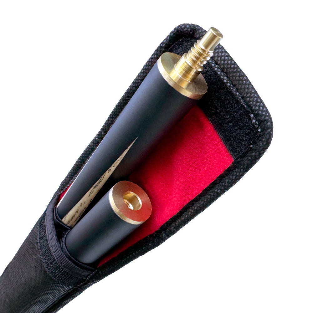 BCE Protege Series - Christophe Lambert - 3/4 Cut Snooker/Pool Cue - 9.5mm Tip - 145cm - Black/Natural/Blue/Cream/Red