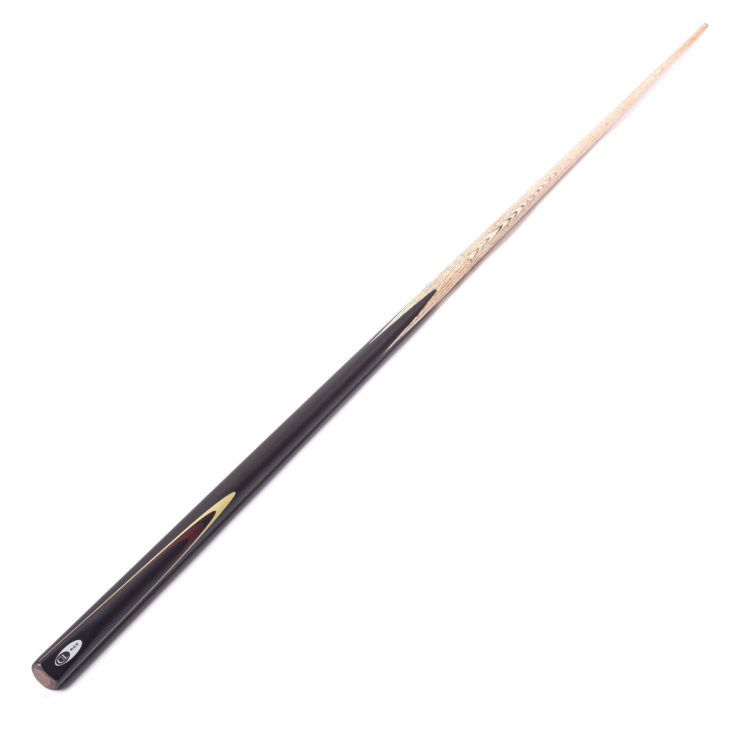 BCE Protege Series Christophe Lambert  - 1 - 2 Piece Snooker/Pool Cue - 9.5mm Tip - 145cm - Black/Natural/Burgundy