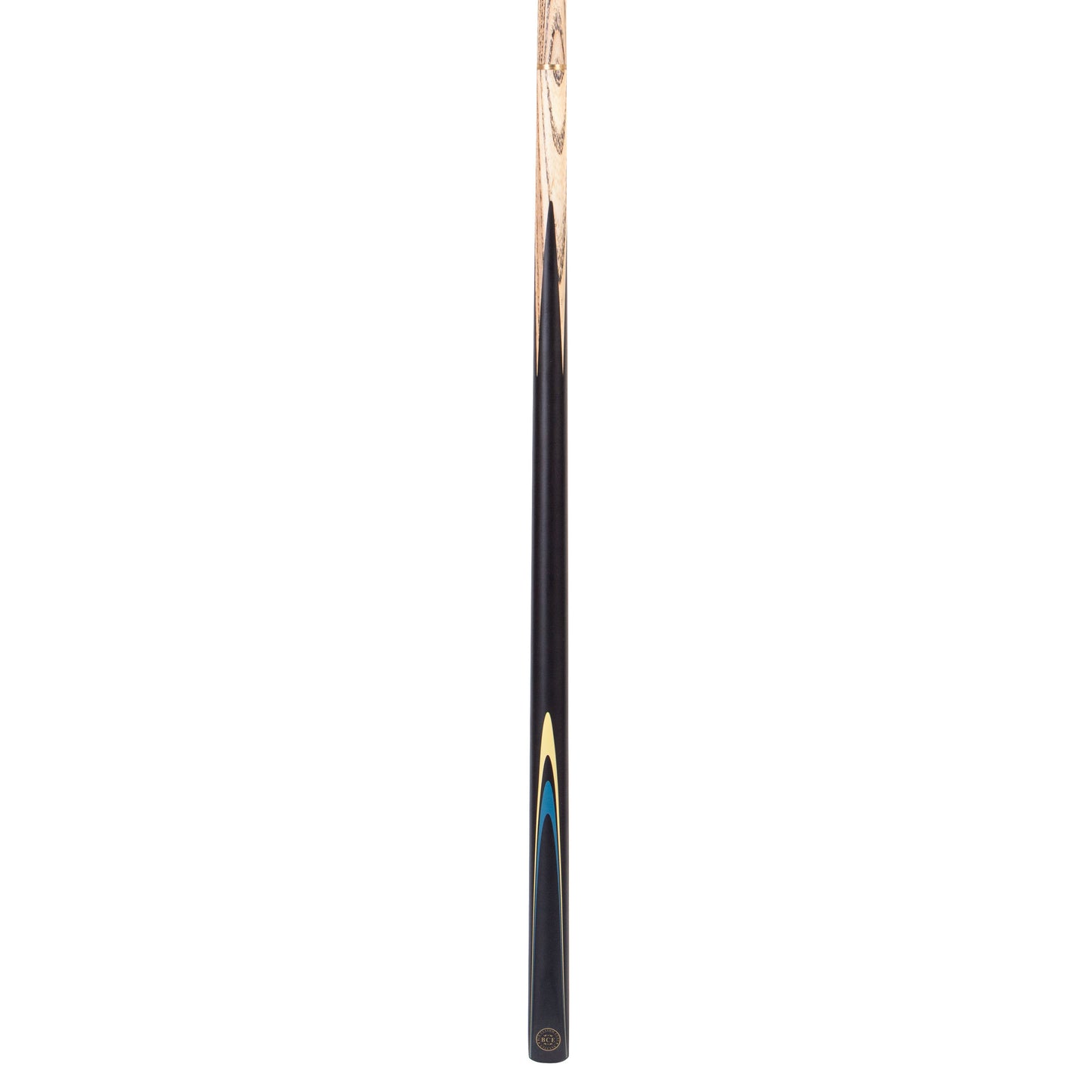 BCE Protege Series - 1 - 2 Piece Snooker/Pool Cue - 9.5mm Tip - 145cm - Black/Natural/Blue