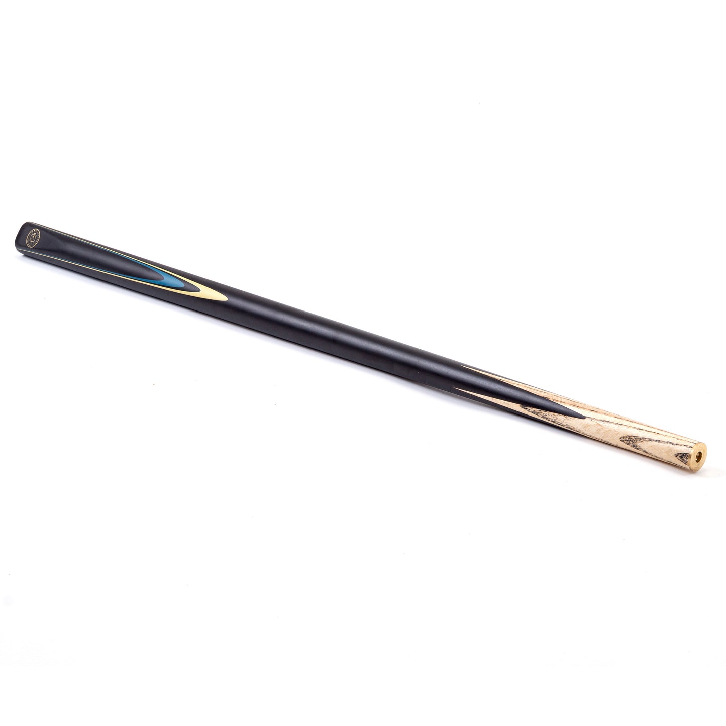 BCE Protege Series - 1 - 2 Piece Snooker/Pool Cue - 9.5mm Tip - 145cm - Black/Natural/Blue