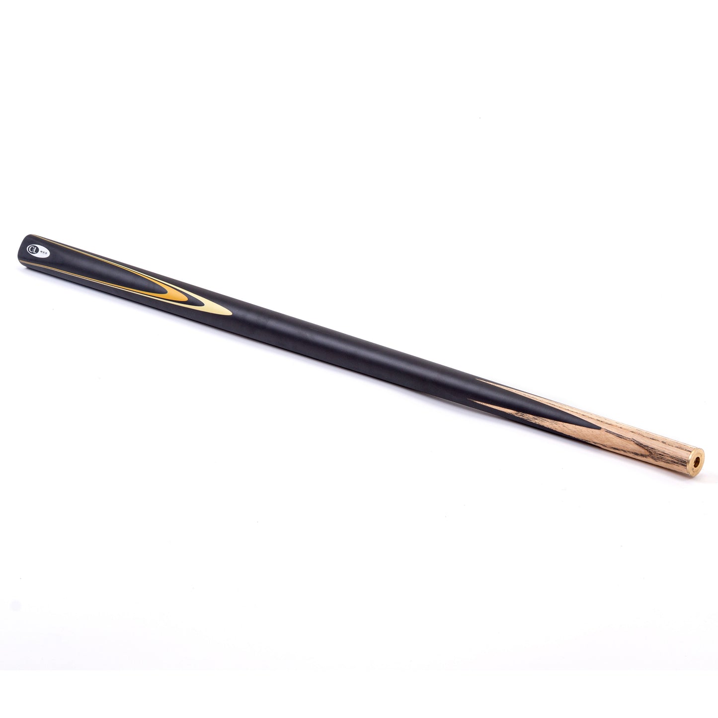 BCE Protege Series Christophe Lambert - 2 - 2 Piece Snooker/Pool Cue - 9.5mm Tip - 145cm - Black/Natural/Yellow