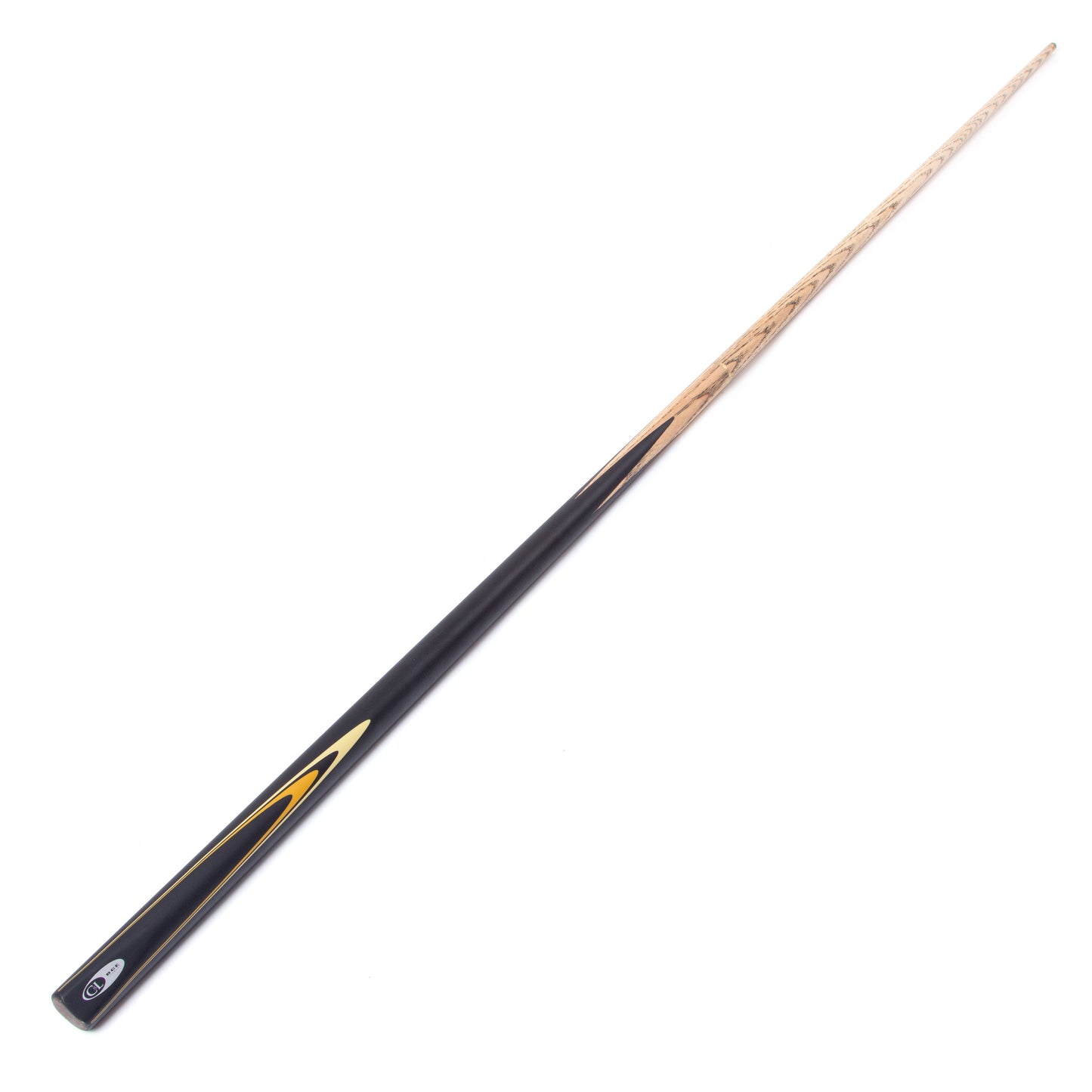 BCE Protege Series Christophe Lambert - 2 - 2 Piece Snooker/Pool Cue - 9.5mm Tip - 145cm - Black/Natural/Yellow