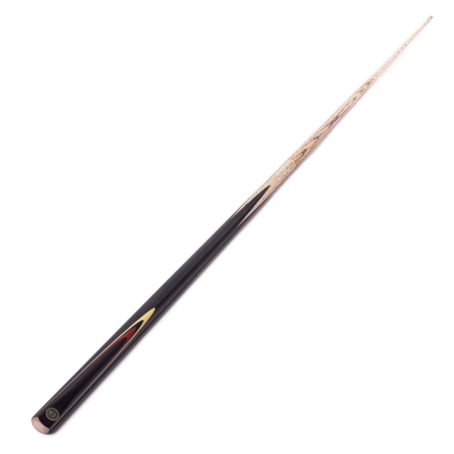 BCE Protege Series - 3 - 2 Piece Snooker/Pool Cue - 9.5mm Tip - 145cm - Black/Natural/Red