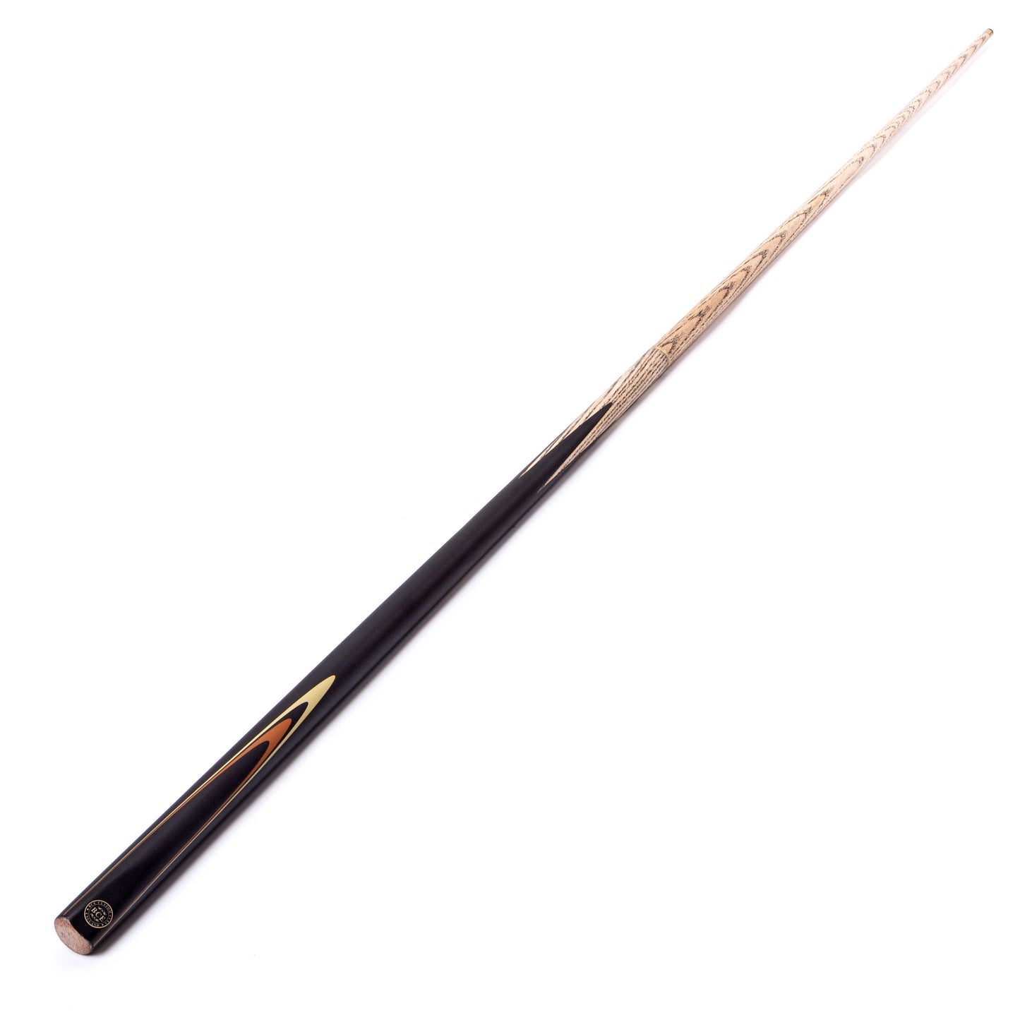 BCE Protege Series - 4 - 2 Piece Snooker/Pool Cue - 9.5mm Tip - 145cm - Black/Natural/Orange