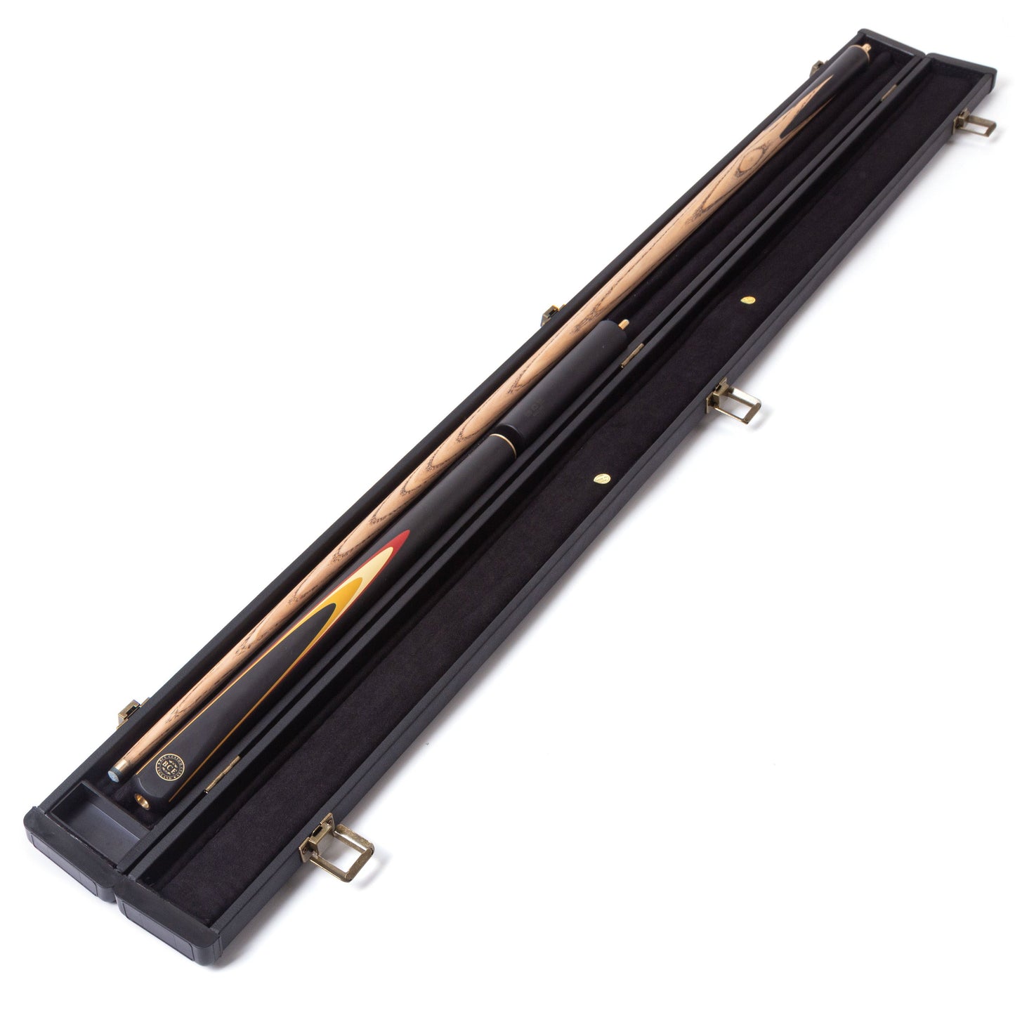 BCE Protege Series - 3/4 Cut Snooker/Pool Cue - 9.5mm Tip - 145cm - Black/Natural/Red/Cream/Orange