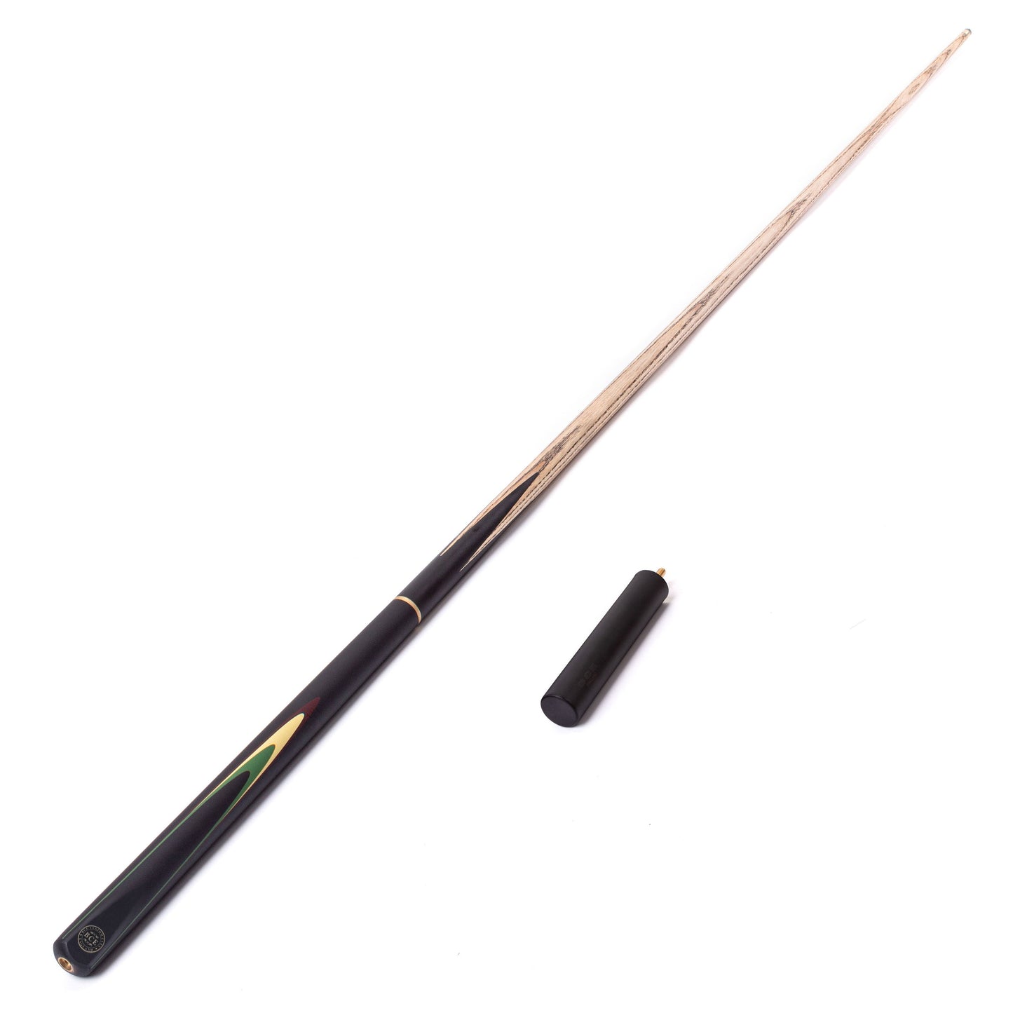 BCE Protege Series - 3/4 Cut Snooker/Pool Cue - 9.5mm Tip - 145cm - Black/Natural/Green/Cream/Burgundy