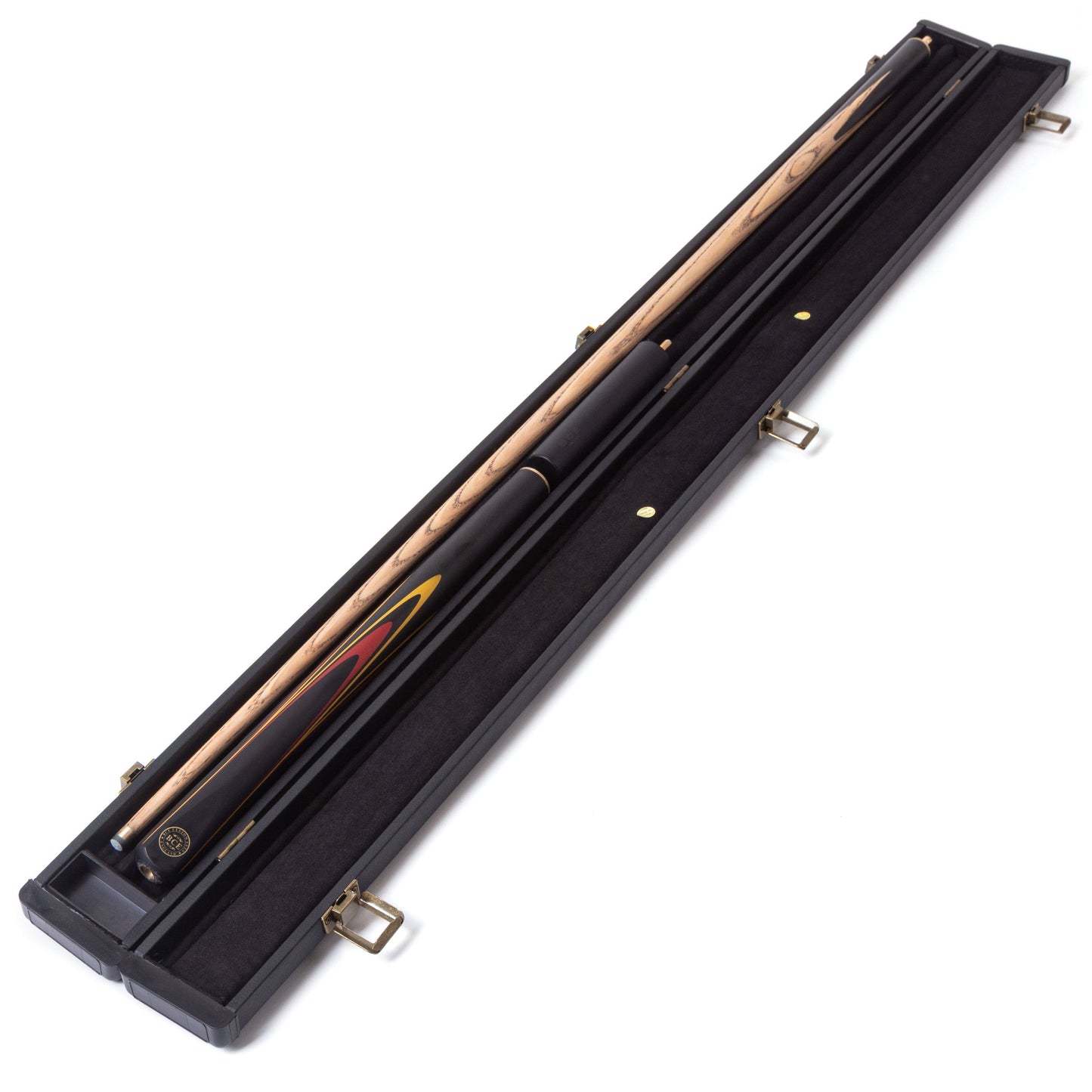 BCE Protege Series - 3/4 Cut Snooker/Pool Cue - 9.5mm Tip - 145cm - Black/Natural/Red/Orange