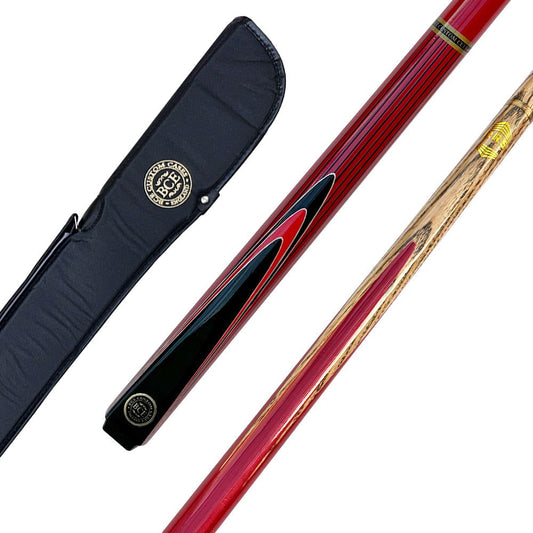 BCE Keyline Series 2 Piece Snooker/Pool Cue and Case Set - Red - BCE CUE SPORTS