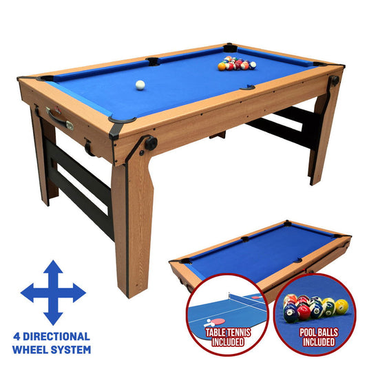 BCE Razor 2 in 1 5ft Fold Flat Pool Table - BCE CUE SPORTS
