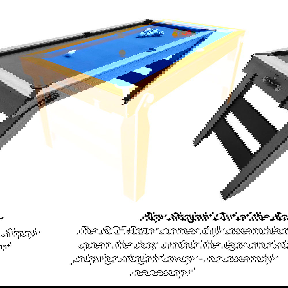 BCE Razor 6ft Fold Flat Pool Table - BCE CUE SPORTS