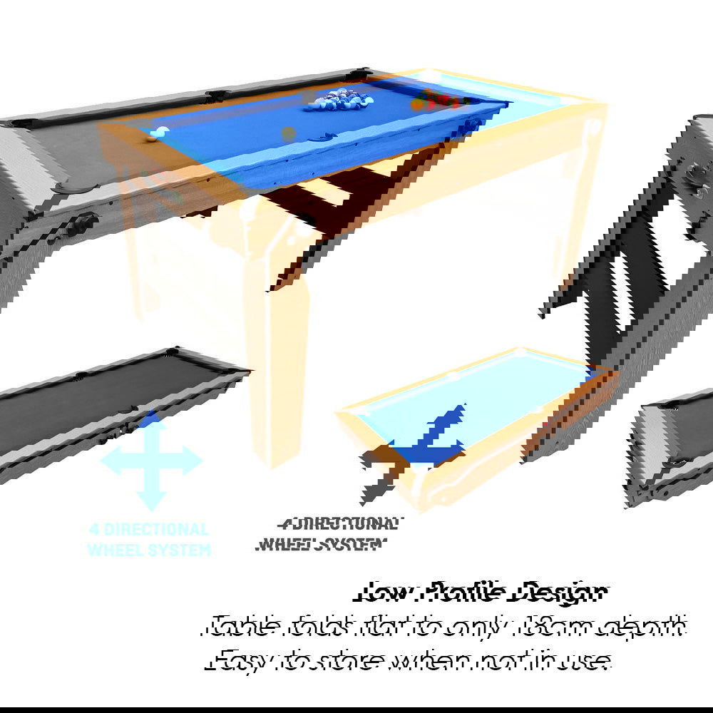 BCE Razor 6ft Fold Flat Pool Table - BCE CUE SPORTS