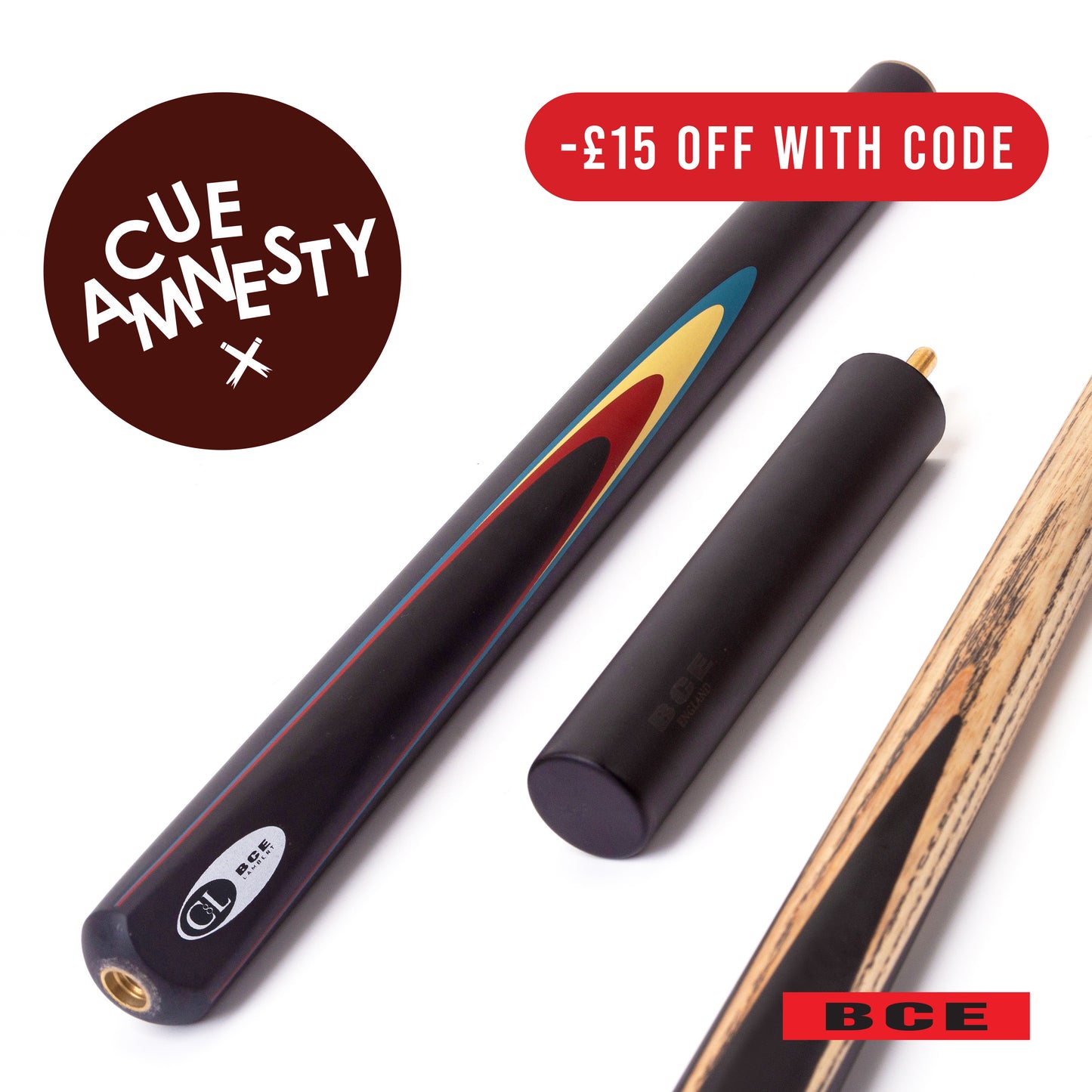 BCE Protege Series - Christophe Lambert - 3/4 Cut Snooker/Pool Cue | Cue Amnesty Exclusive
