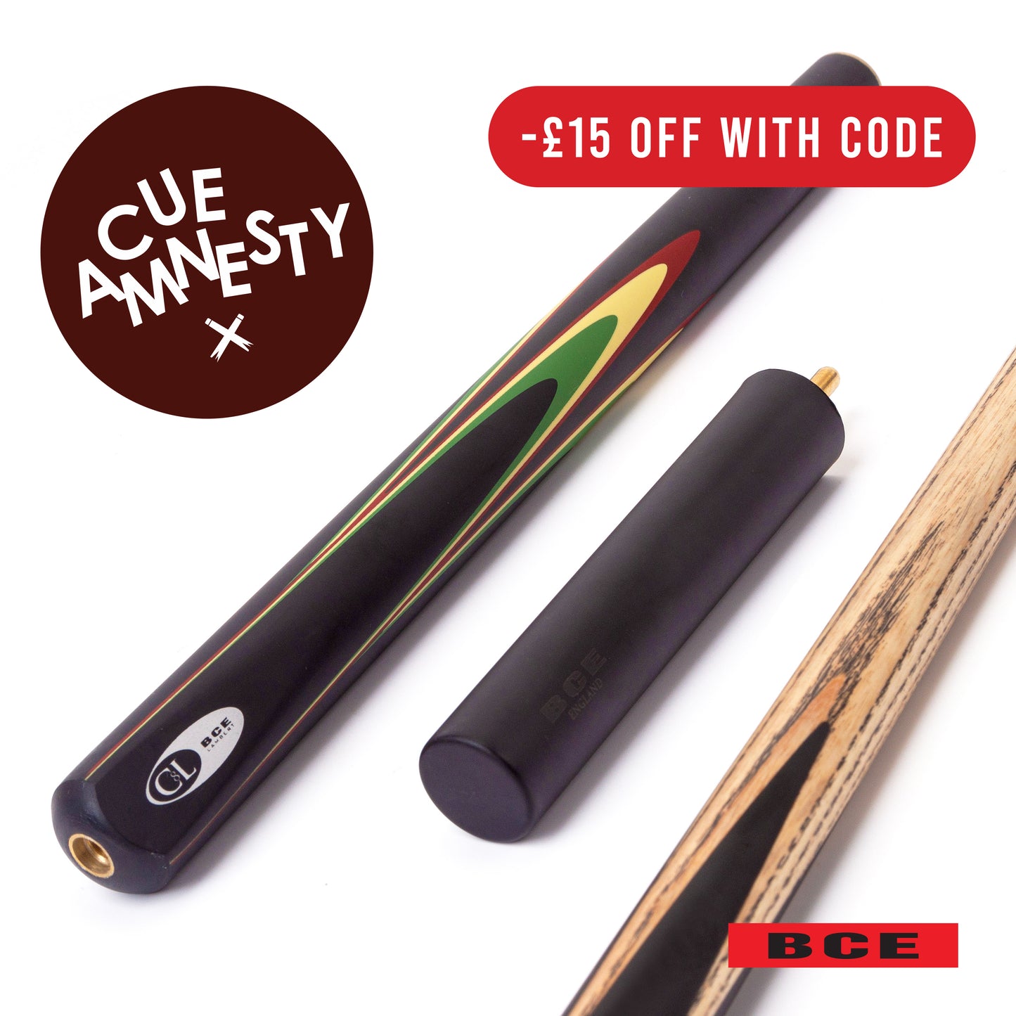 BCE Protege Series - Christophe Lambert - 3/4 Cut Snooker/Pool Cue | Cue Amnesty Exclusive