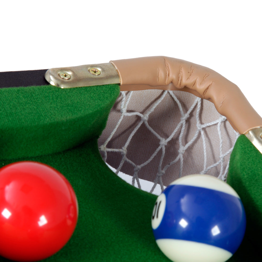 Riley 6ft 3 in 1 Folding Snooker Table - Snooker, Pool and Dartboard - Black/Wood Effect with Green Cloth - Folds Vertically