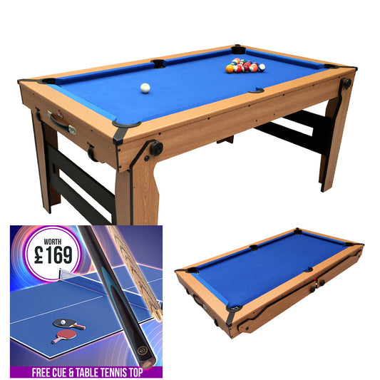 BCE Razor 6ft Fold Flat Pool Table