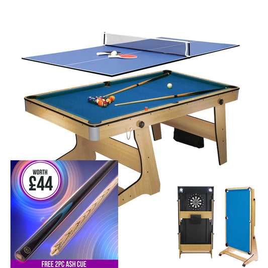 BCE 3 in 1 6ft Vertical Folding Pool Table