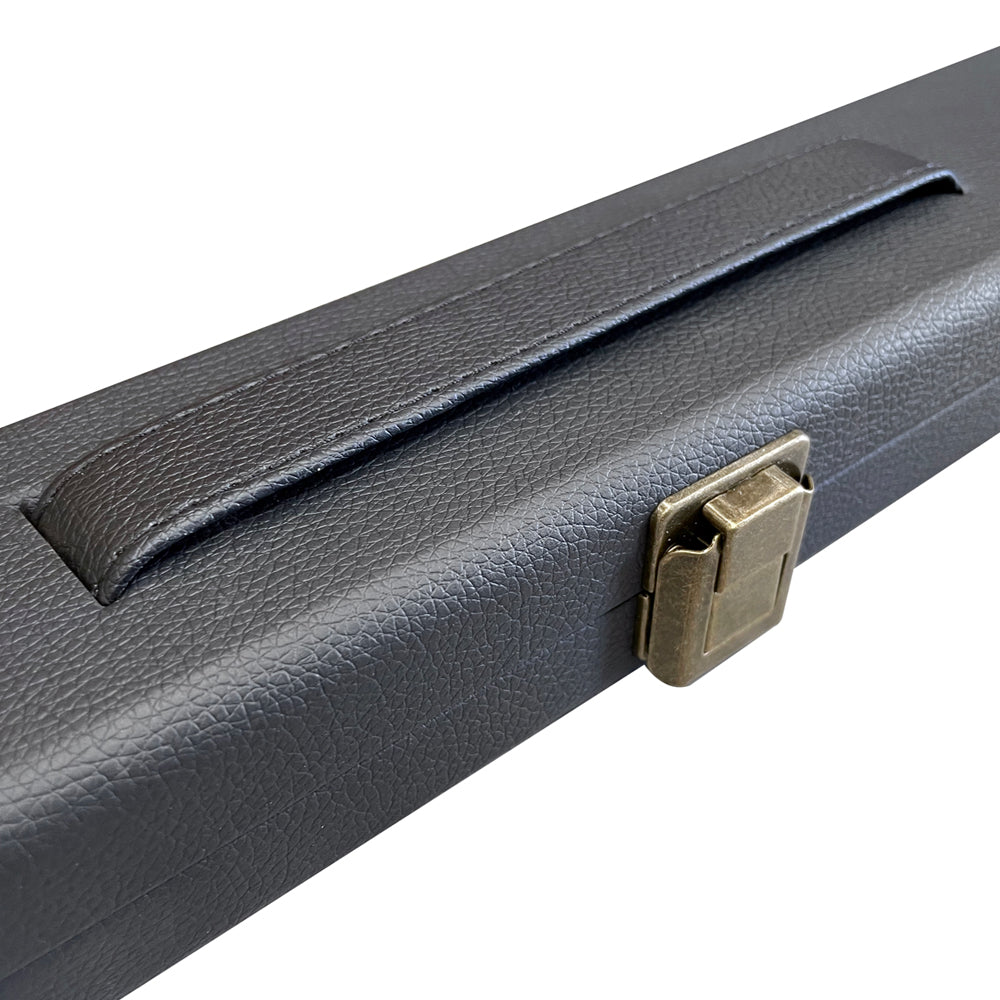 Riley Elegance - 3 Piece Snooker Cue - 3/4 Cut Cue - Layered Ebonised Black Wood Butt - 9.5mm Laminated Tip - 145cm - Black/ Natural Snake Wood Front Splice