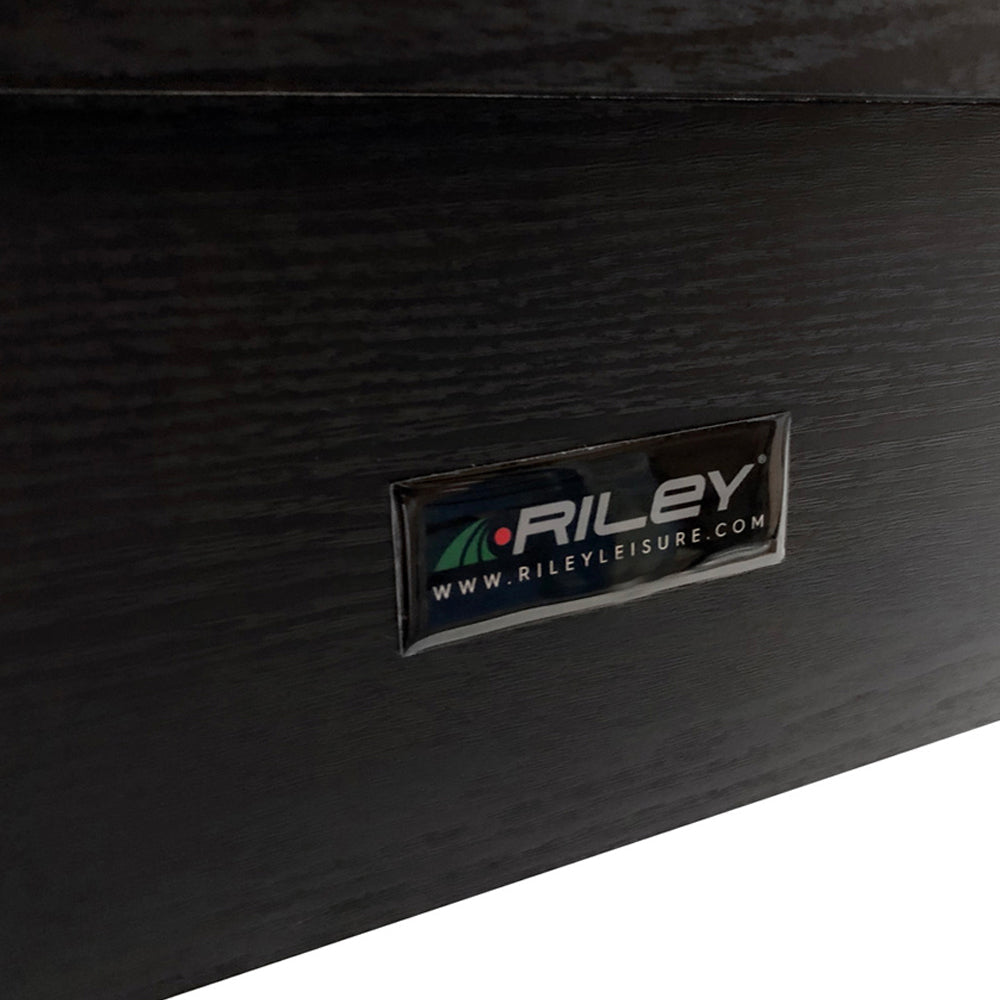 Riley 7ft 3-in-1 Semi Pro American Pool Table - Black Ash with Blue Cloth - Metal Frame - Free Table Tennis/Dining Top