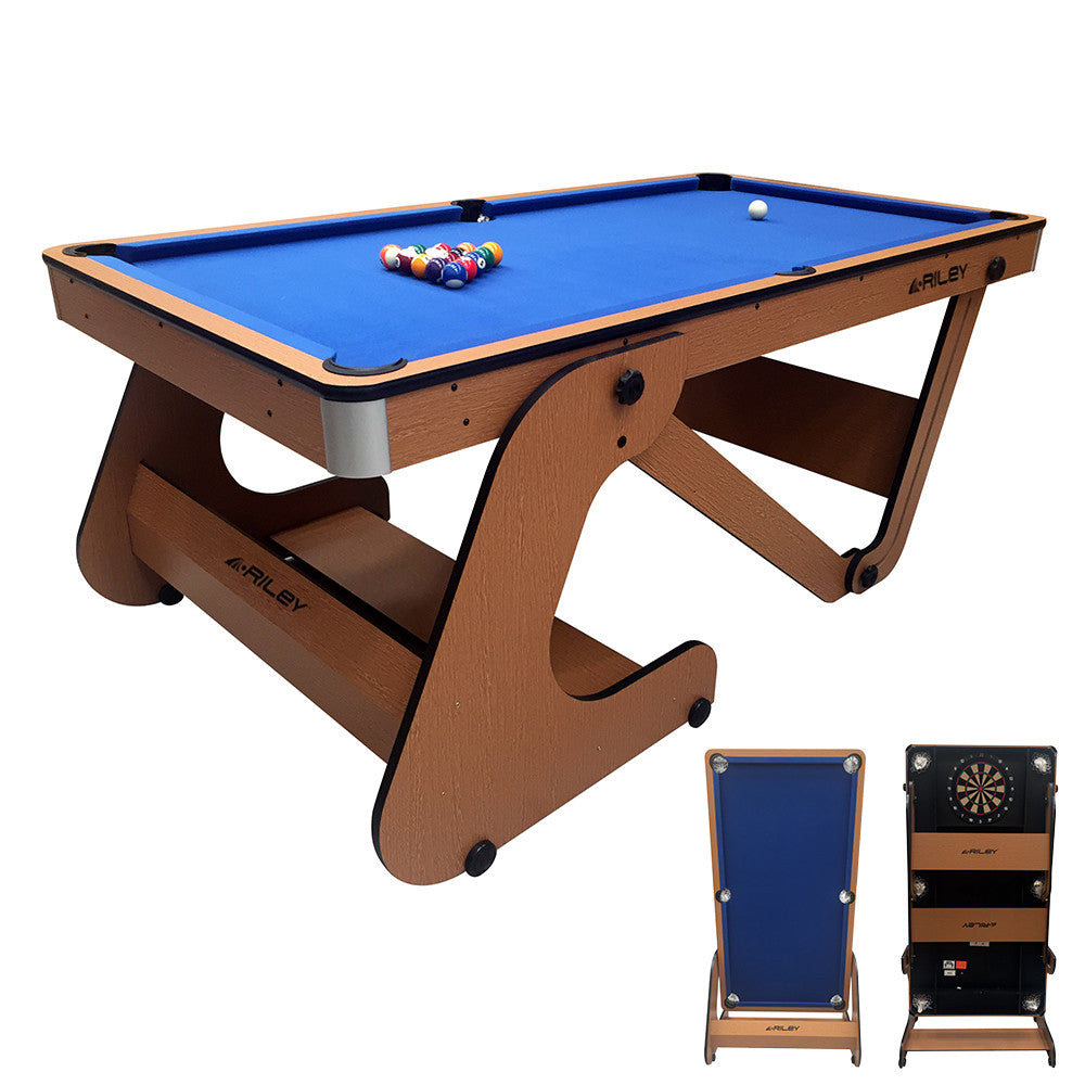 Riley 2 in 1 6ft Vertical Folding Pool Table - bcetablesports24 - Pool Table