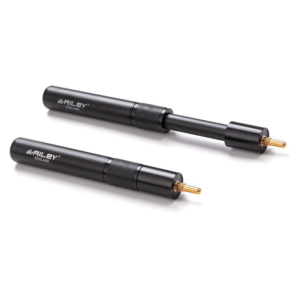 Riley Royal Series - 3 - 3 Piece Snooker Cue - 3/4 Cut - Layered Ebonised Black Wood Butt - 9.5mm Tip - 145cm - Black/ Grey/ Natural