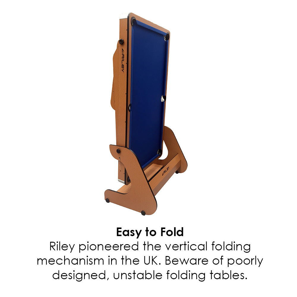 Riley 2 in 1 6ft Vertical Folding Pool Table - BCE CUE SPORTS