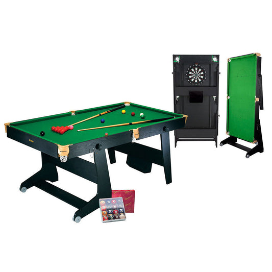 Riley 3 in 1 6ft Vertical Folding Snooker/Pool Table - BCE CUE SPORTS