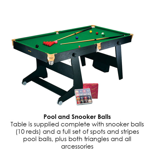 Riley 3 in 1 6ft Vertical Folding Snooker/Pool Table - BCE CUE SPORTS